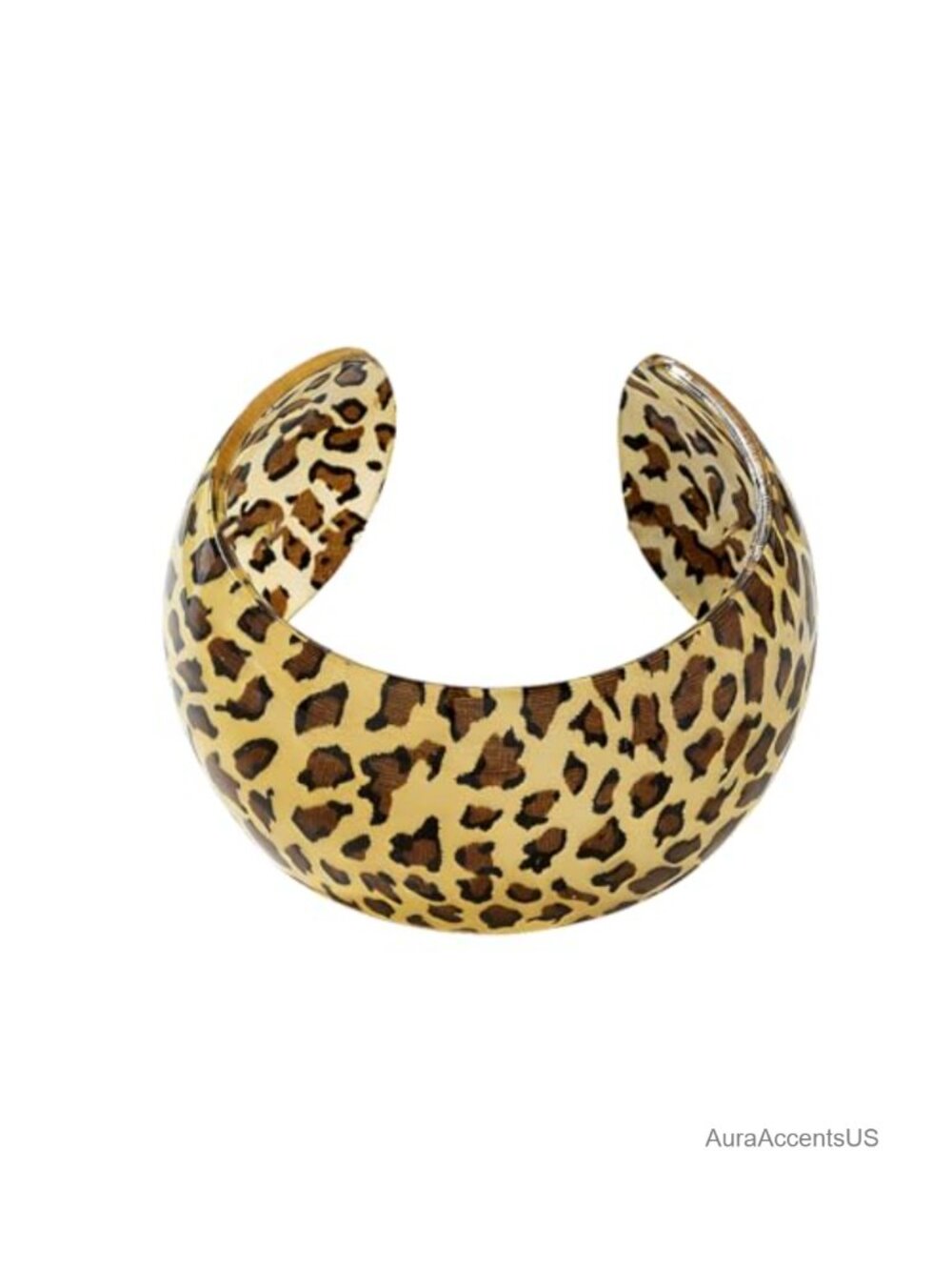 Acrylic Resin Wide Open Cuff Bangle Adjustable Lightweight Statement Bracelet